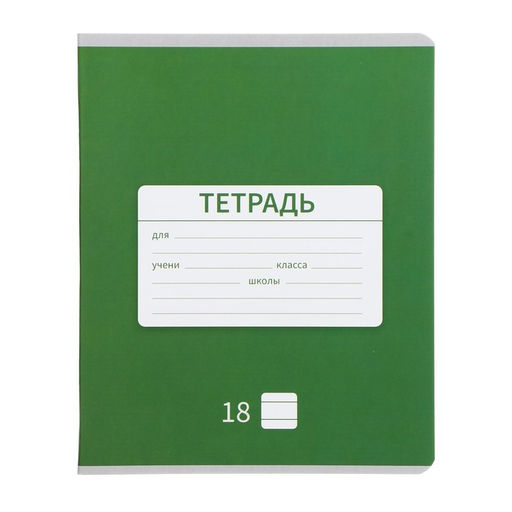 Комплект тетрадей из 10 штук, 18 листов в линию Однотонная Новая Школьная, обложка мелованная бумага, ВД-лак, блок офсет - Calligrata фото 5