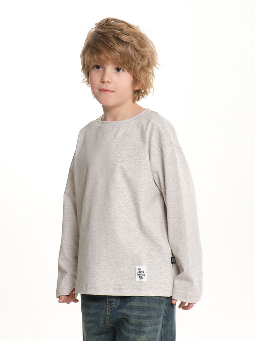 Базовый лонгслив для мальчика 22-6007 белый - Mini maxi фото 43