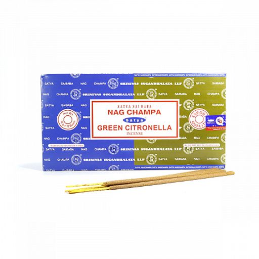 Благовония Satya Combo Nag Champa-Green Citronella Комбо Нагчампа-Цитронелла зеленая 16gm уп-12шт