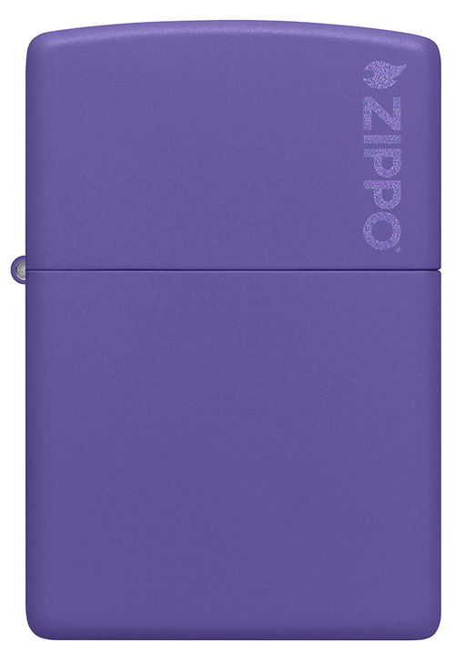 Зажигалка ZIPPO Логотип с фиолетовым матовым покрытием | Logo Purple Matte 237ZL  фото 2