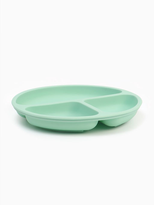 Тарелка детская секционная, 3 секции, бирюзовый, Mum&Baby