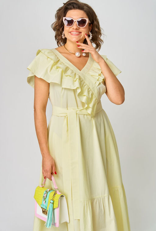 Платье EVA GRANT 7225М лимонный