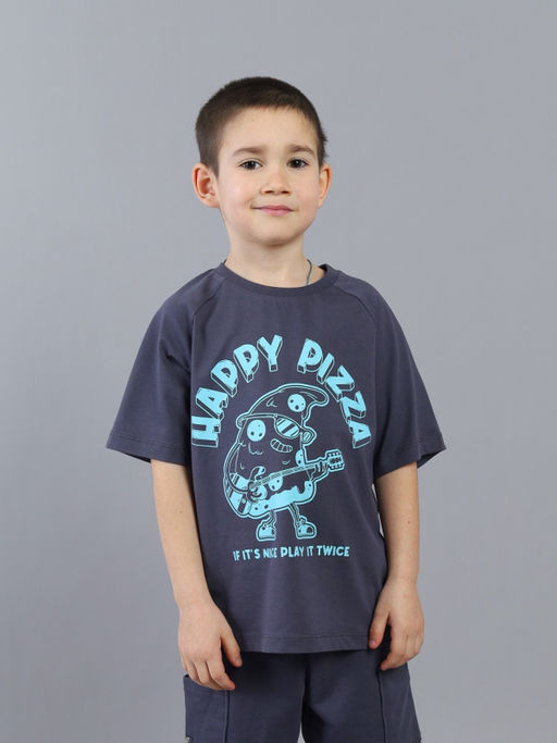 CRB wear / CSKB 64073-48K Футболка для мальчика,темно-серый/Ex.Cherubino