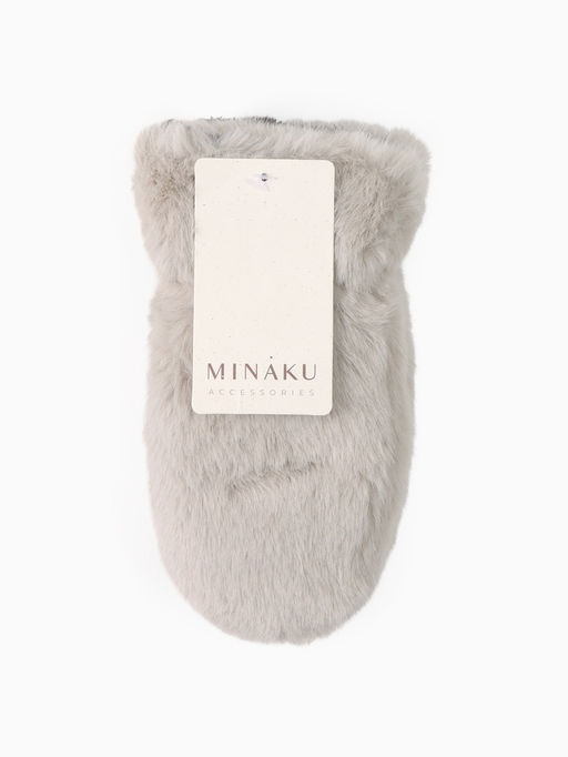 Варежки подростковые MINAKU, пушистые, 20 см, серые