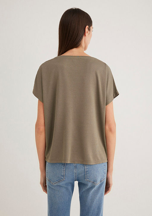Lux Touch TENCEL TM Yesil Basic Tisort - Mavi фото 4