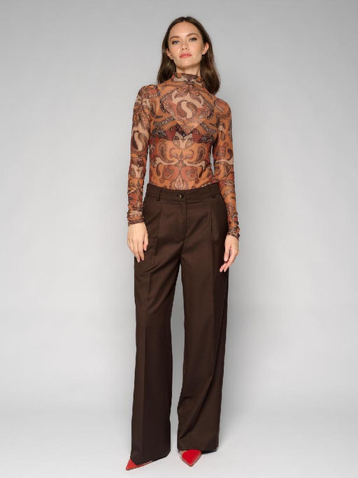 Лонгслив женский 12411-43009 multicolor-brown - Eleganzza фото 2