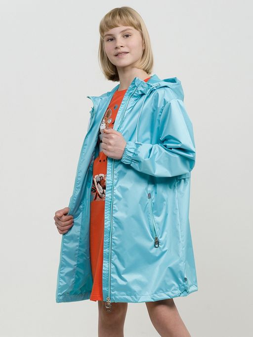 PELICAN, плащ для девочек, Бирюза  фото 6