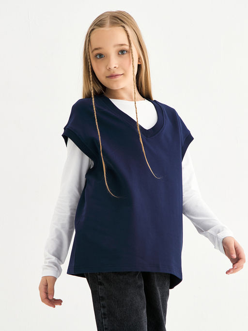 Темно-синий жилет