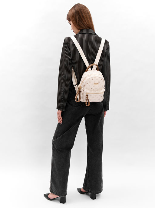 LACCOMA рюкзак AC7302-фигурки кремовый эко кожа  фото 3