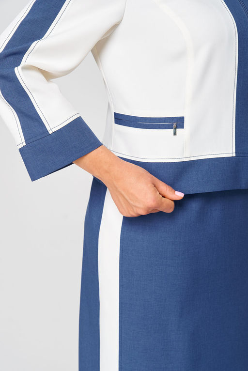 Костюм Aira Style 24124 молочно-синий