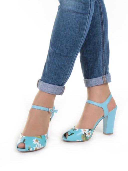 EG21-10 BLUE Босоножки женские (натуральная кожа) - Фабричный китай фото 3