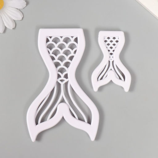 Каттеры для полимерной глины Хвост русалки набор 2 шт 4х6 см 7,2х11,2 см - Simaland фото 2