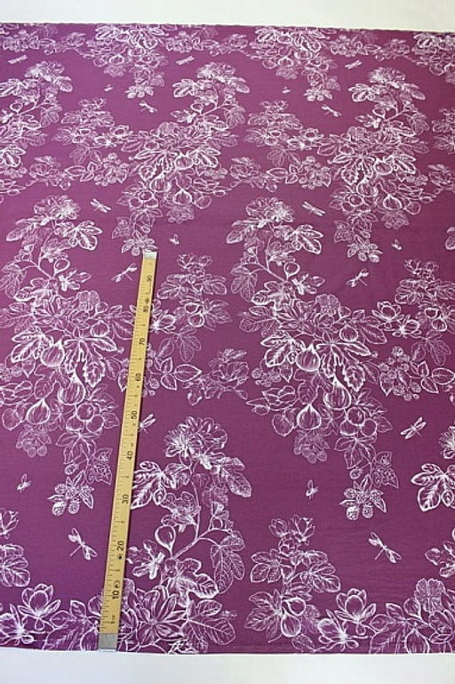Поплин Инжир цв.темно-лиловый, (комп), ш.2.2м, хлопок 100%, 110гр/м.кв - Купава фото 3