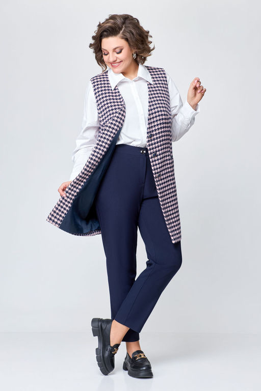 Блуза Swallow 803.2 черный+серебряный узор фото 128