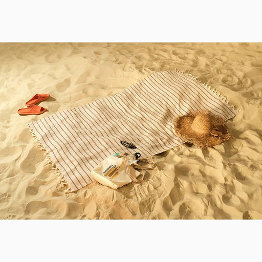 Пештемаль Полосы 100х180 см, бежевый - Lovelife фото 8