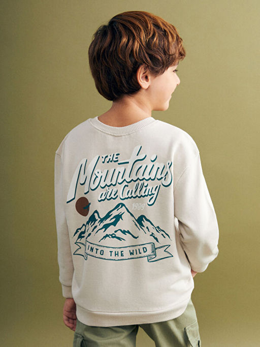 Bisiklet Yaka Erkek ?ocuk Sweatshirt