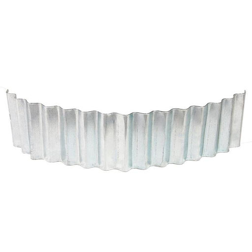 Ограждение для клумбы, 110×24 см, оцинкованное, «Волна», Greengo