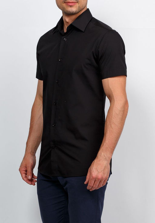 Сорочка мужская короткий рукав GREG 340/309/BLK/ZV  фото 8