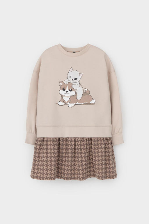 Платье для девочки бежевый - Crockid фото 2