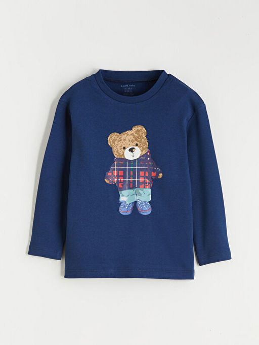 Ay? Teddy Bask?l? Erkek Bebek Pijama Tak?m?