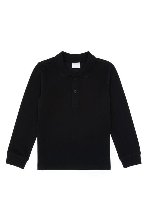 Erkek _ocuk Siyah Basic Polo Yaka Sweatshirt Sepette S_rpriz _ndirim