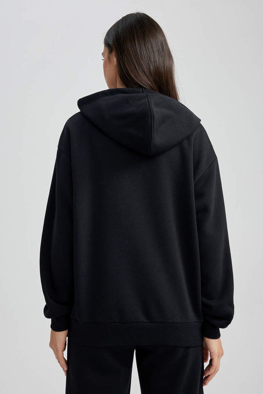 толстая толстовка с капюшоном Relax Fit - Defacto фото 6