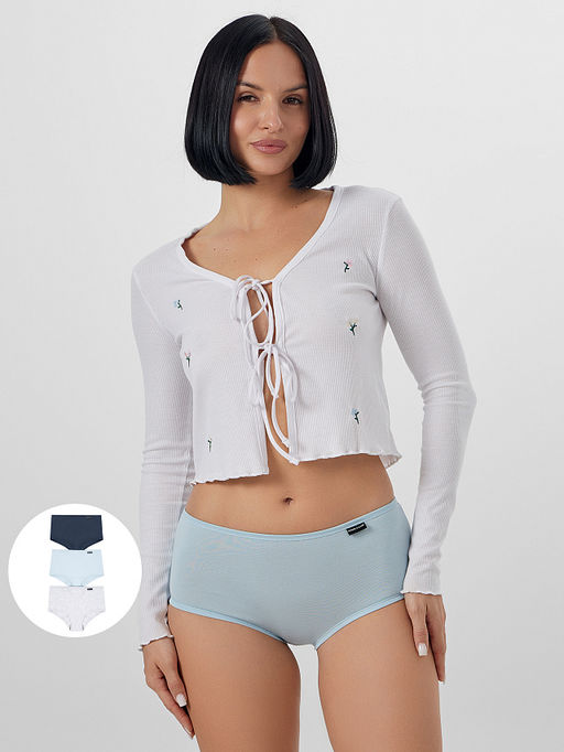 Трусы шорты женские в наборе, 3 шт