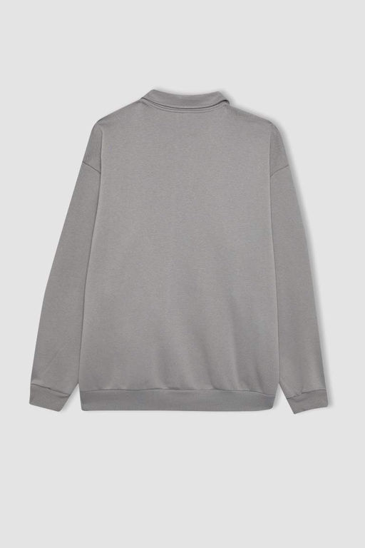 Кардиган оверсайз с воротником-поло и мягкой пушистой изнанкой - Defacto фото 10