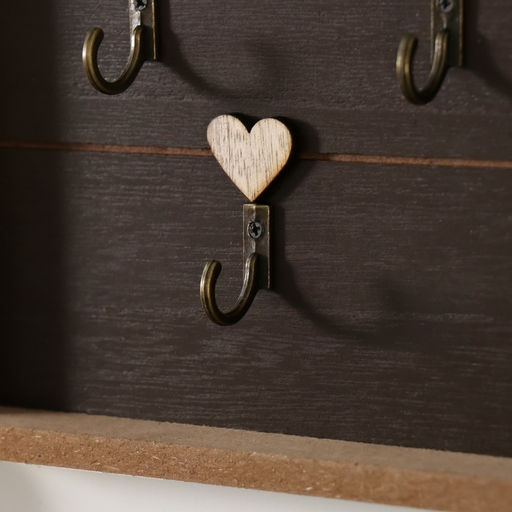 Настенные крючки декоративные Дерево. Сердечки, дерево, 2.7?30?20 см