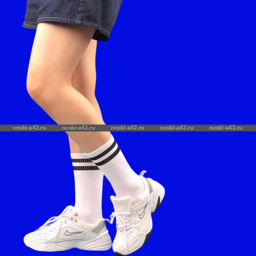 Цена за 10 пар. AMIGOBS высокие носки белые арт. 1345 36-41 (фактически 36-41)  фото 6