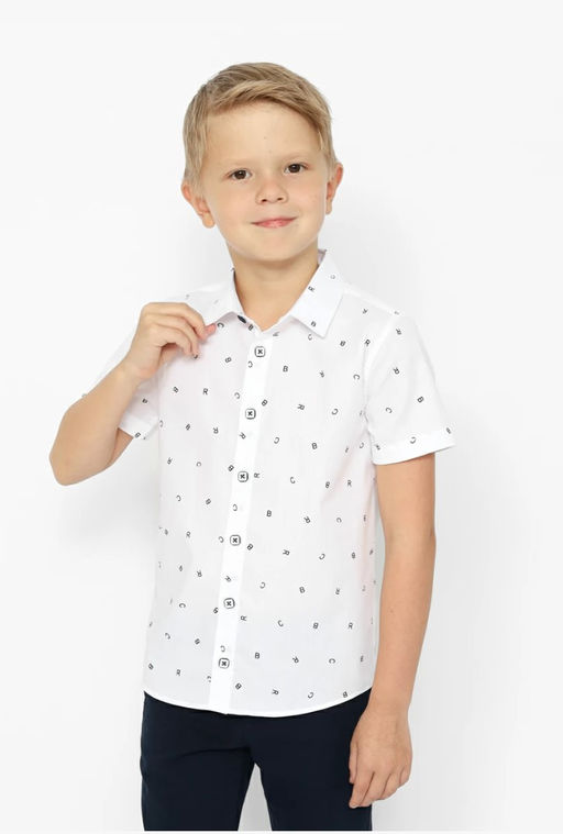 CRB wear/CWKB 63277-20 Рубашка для мальчика,белый/Ex.Cherubino  фото 3