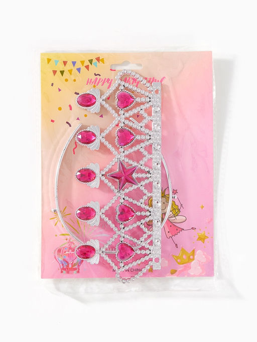 Цена за 2 шт. Корона ободок для девочки, цвета МИКС