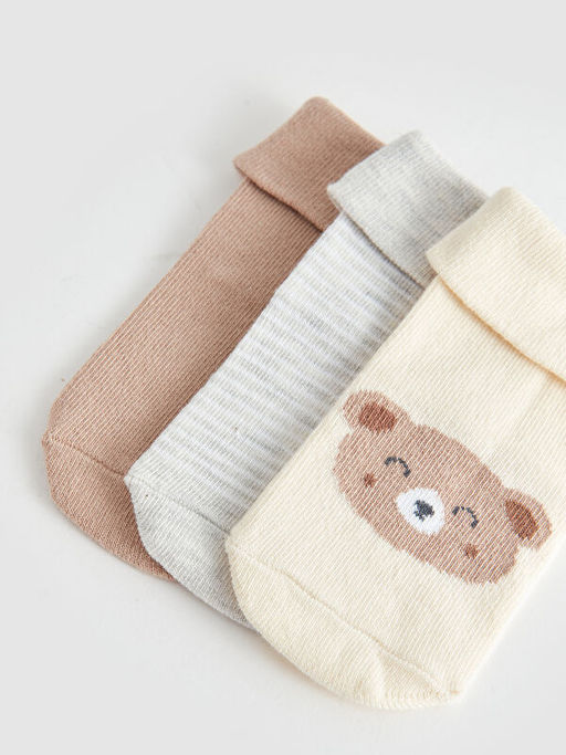 Desenli Erkek Bebek Soket ?orap 3l? - Waikiki фото 3