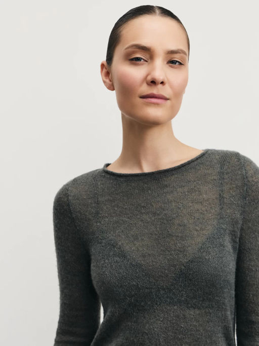 Джемпер с драпировкой с содержанием шерсти / Zarina фото 6