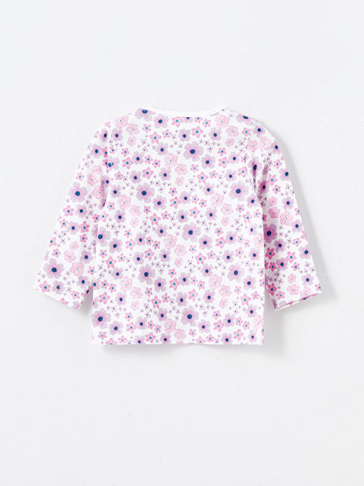 Bisiklet Yaka ?i?ekli K?z Bebek Pijama ?st - Waikiki фото 2