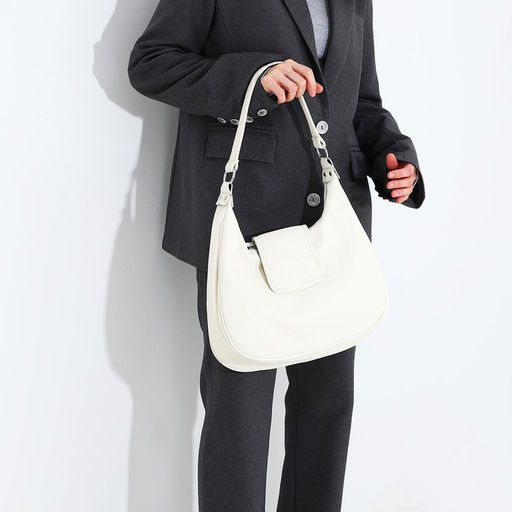 Сумка-мешок на молнии, наружный карман, длинный ремень, цвет белый - Simaland фото 9