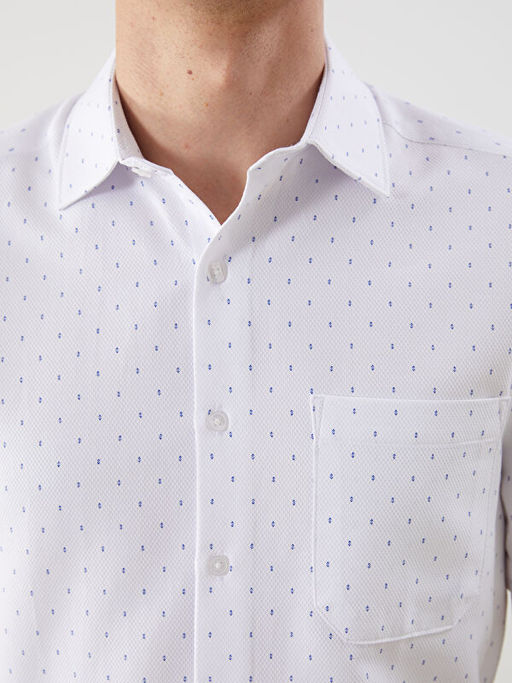 Regular Fit K?sa Kollu Gabardin Erkek G?mlek