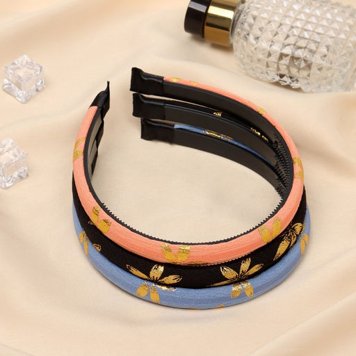 Цена за 3 шт. Ободок для волос «Ширли», цветы, 1 см, МИКС