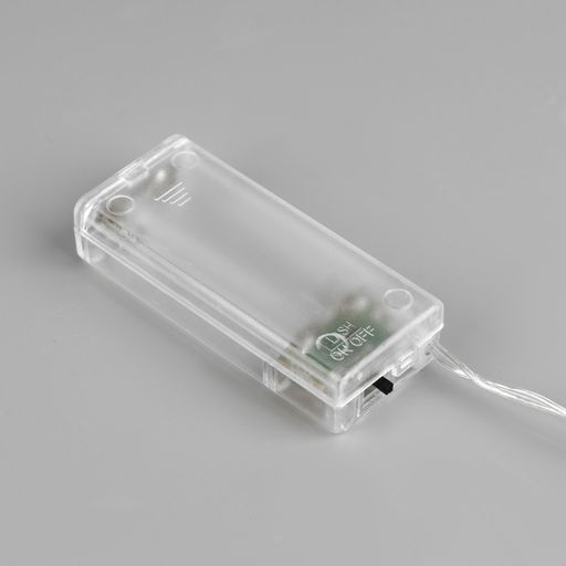 Гирлянда Нить 2 м роса с насадками Снежинка, IP20, серебристая нить, 20 LED, 2 режима, батарейки ААх2 (нет в комплекте), свечение белое - Luazon lighting фото 4