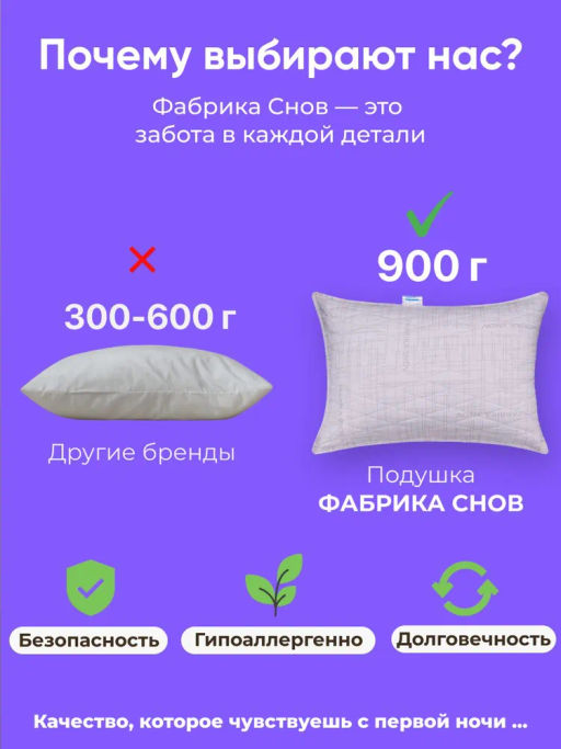 Подушка Хлопок&Лен (молния) - Фабрика снов фото 4