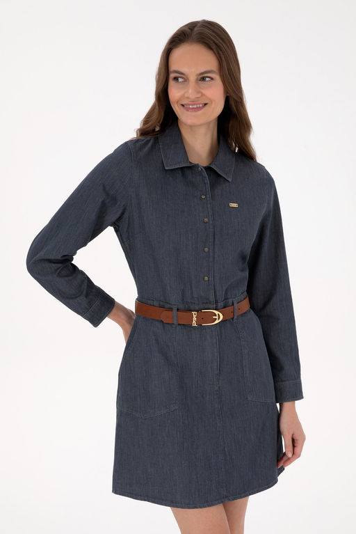 Kad_n Siyah Dokuma Elbise - U.s. polo assn фото 2