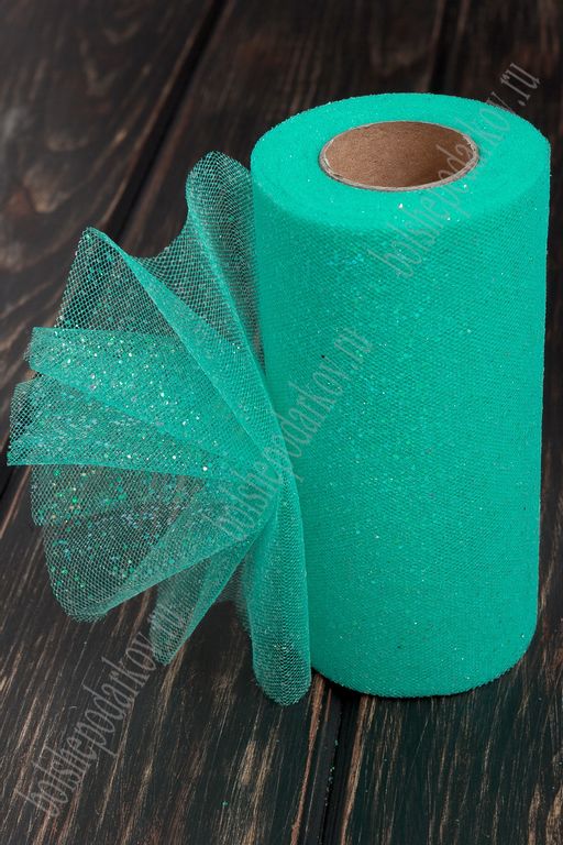 Фатин с блестками 15 см*25 ярд (SF-604) аквамариновый №18