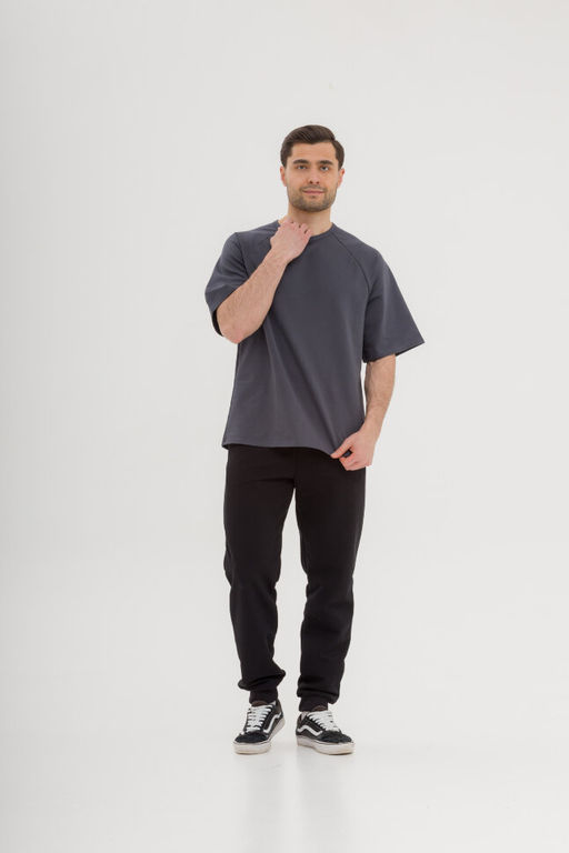 120 Оверсайз футболка, графит - Knitka wear фото 4