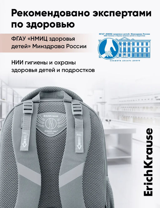 Цена за 1 шт. Ученический рюкзак ErichKrause ErgoLine® 15L Wild Cat  фото 6