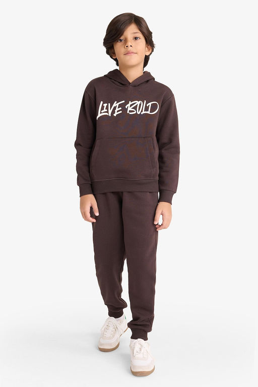 Kap__onlu Bask_l_ __i Yumu_ak T_yl_ Sweatshirt Erkek _ocuk - Defacto фото 2