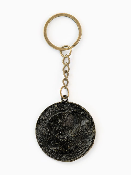 Брелок металлический новогодний Счастливый рубль