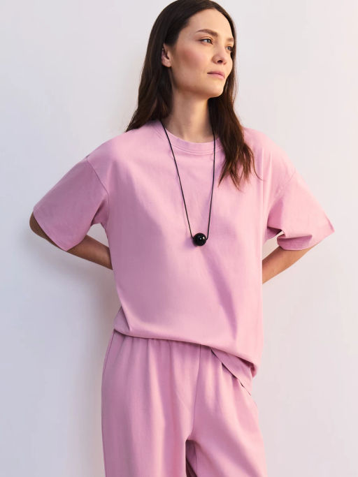 Футболка оверсайз из хлопка ZR2605013413-92 / Zarina