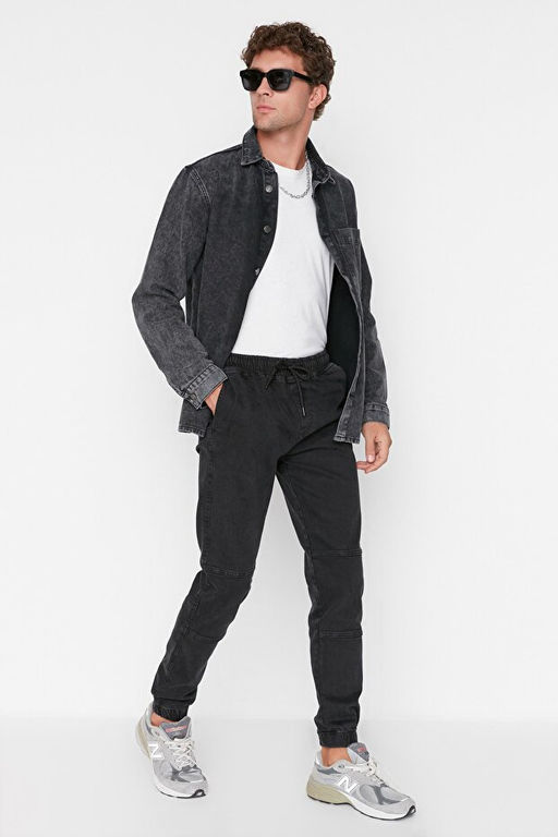 Antrasit Smoke Rahat Kal_p Diki_ Detayl_ Jogger Jeans Kot Pantolon TMNAW23JE00060 - Trendyolmilla фото 2