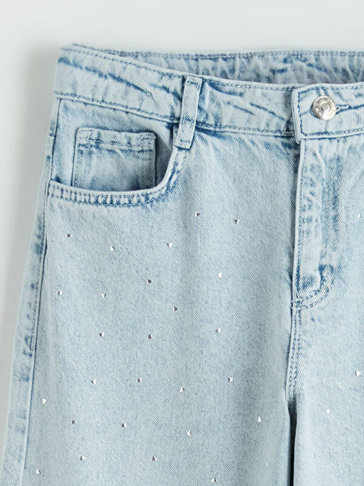 Wideleg Ta?l? K?z ?ocuk Jean Pantolon