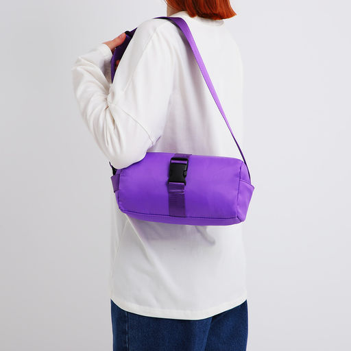 Сумка молодёжная на молнии, цвет сиреневый - Simaland фото 8